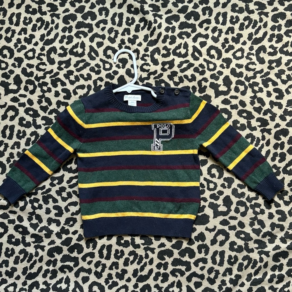 NEW W/O TAGS - POLO RALPH LAUREN BABY BOYS STRIPED SWEATER